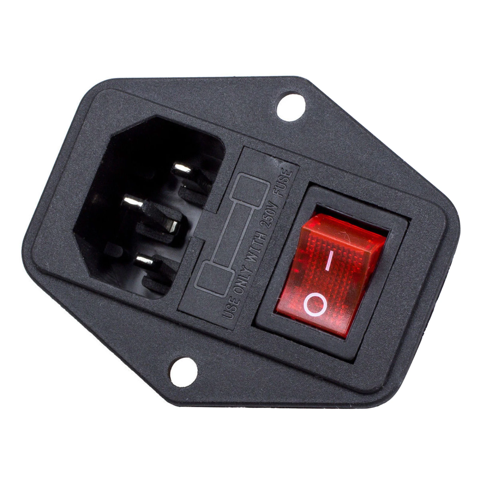 Interruptor Conector Maquina Arcade 3 pines IEC320 Bartop interruptor LED encendido apagado para Arcade Mame Pinball proyectos pieza de juego
