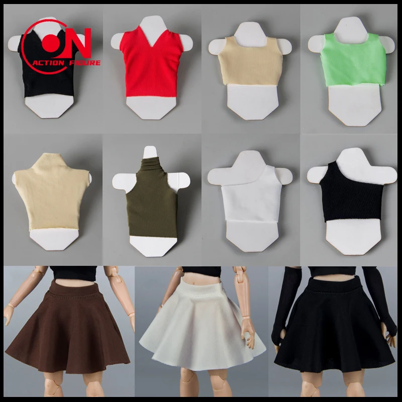 CHILI Escala 1/12: Conjunto de Roupa (Colete, Saia e Calças) de Cor Sólida para Bonecas e Figuras de Ação Femininas de 6'' (CF Romankey Soldier)