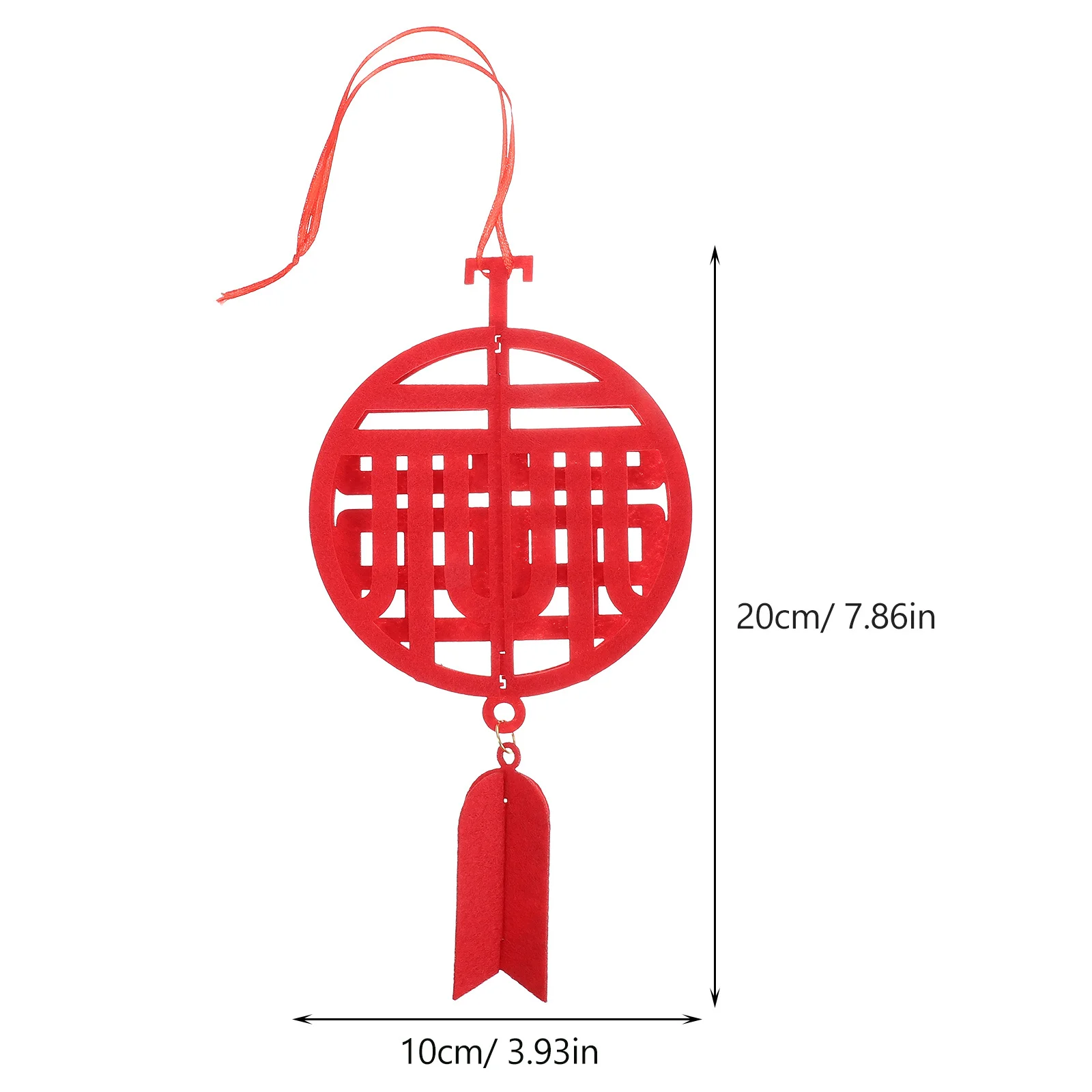 6 قطعة قلادة السنة الصينية الجديدة مهرجان القمر الأحمر زينة معلقة للمنزل نافذة الباب شجرة السيارة مهرجان الربيع الطرف
