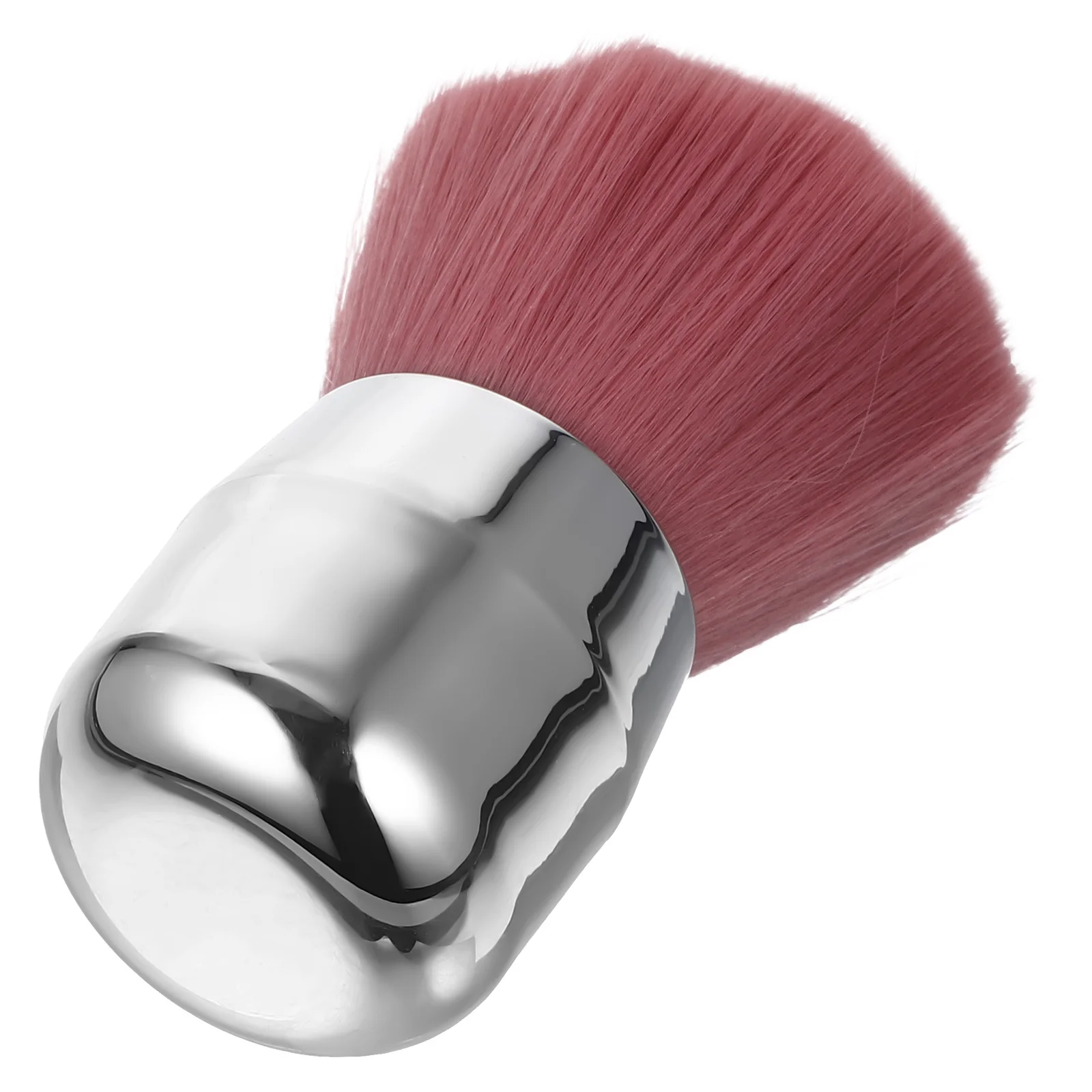 Tragbarer Puderpinsel mit Pilzkopf für Rouge, Bronzer, Textmarker, weiche synthetische Borsten, Schönheitswerkzeug in Reisegröße für das Gesicht