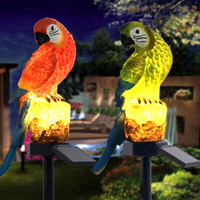 New LED Solar Resin Parrot Ground Plug-in Lamp for Outdoor Courtyard Garden Lawn Landscape Decoration Atmosphere Lighting