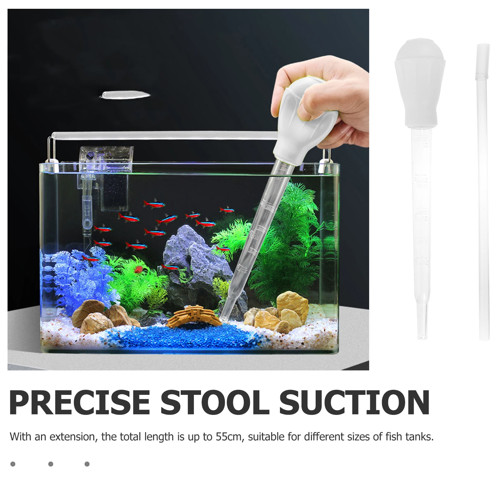 

1 Set Aquarium Manual Siphon Cleaner Portable Waste Remover Faeces Adsorber For Household Aquarium Cleaning Tools