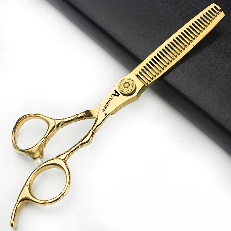 Professional hairstylist, fish bone teeth scissors, deer horn teeth scissors, no marks，professional hairdressing scissors