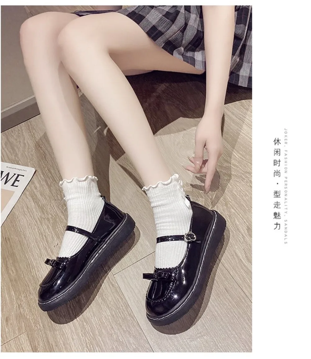 2026 Neue Frühlings-Lolita-Damen-Mary-Jane-Schuhe, schlichte, flache Schuhe mit runder Zehenpartie, Damen-Lederschuhe im schlichten Outdoor-College-Stil – Detail 7
