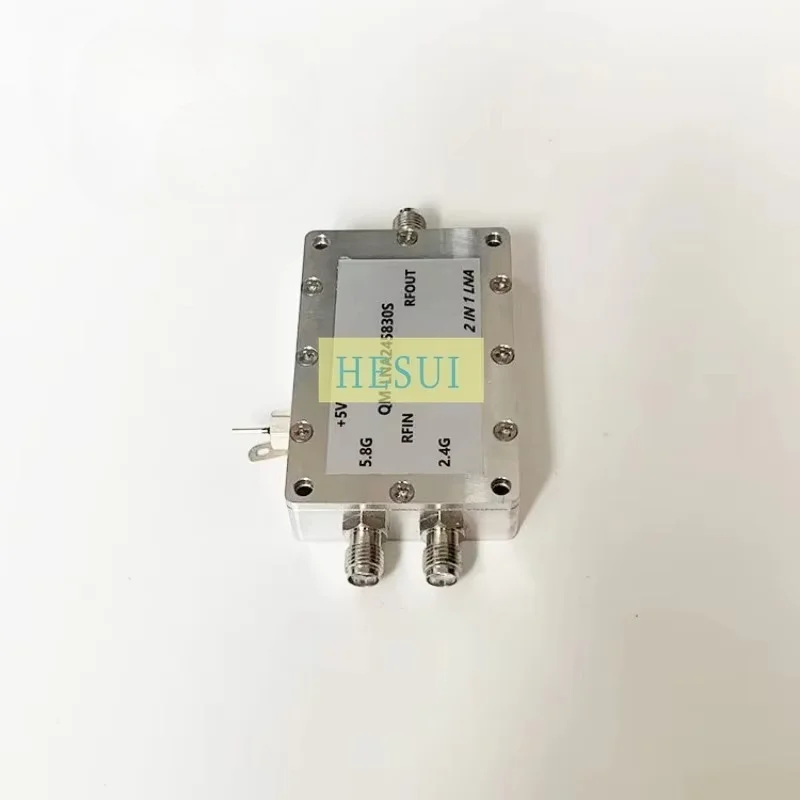 2.4GHz 5.8GHz dual-frequency low-noise amplifier LNA module SDR+LNA dual-frequency filter combined CNC Al shielding shell