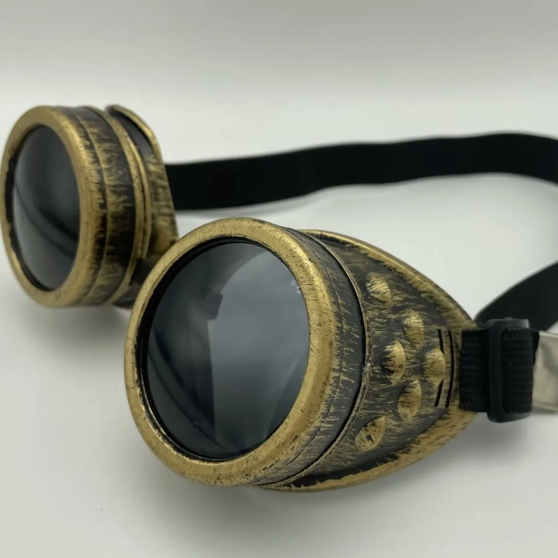 Steampunk Glasses Vintage Driver Goggles Adult KIds Cosplay Halloween Decorations Adult KIds Heavy Metal Driver Goggles Очки