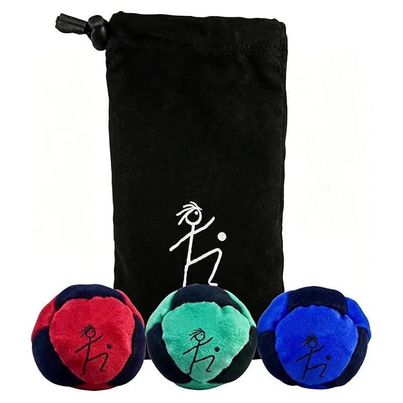 Handgefertigter World Foot Bag, Dirt Bag Hacky Sacks, sortierte Fußbälle, mit Sand gefüllt für Erwachsene, Jonglierbälle für Party & Training
