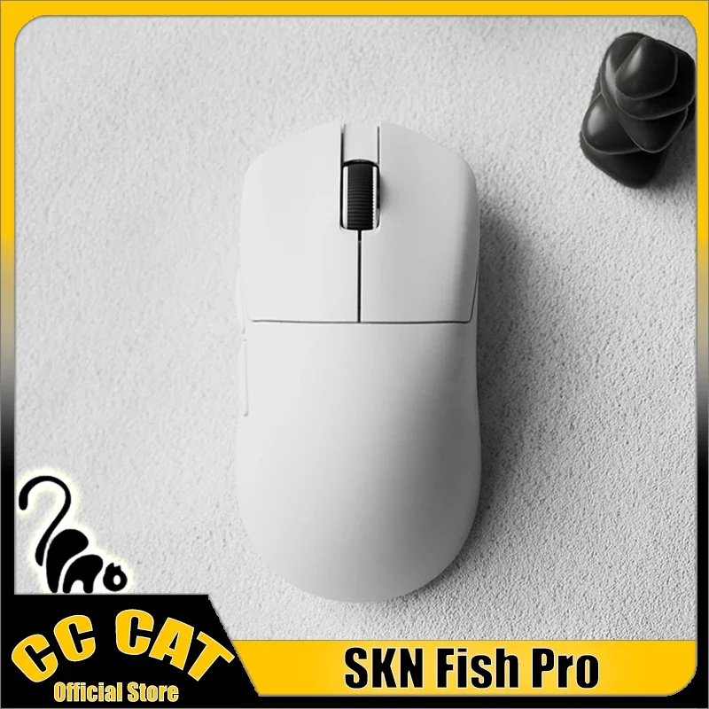 SKN Fish Pro Gamer Mouse 3Mode Lightweight Mouse PAW3950 2.4G/Bluetooth/USB 30000DPI E-Sport 750IPS Gaming Mouse Office Gifts