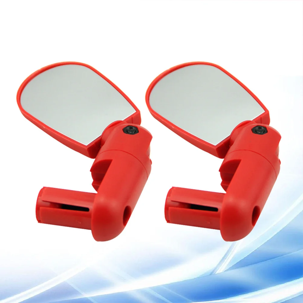 2Pcs Mini Bike Rear View Mirror Adjustable Durable Plastic Glass Universal Size Road Folding Bike Handlebar Mirrors