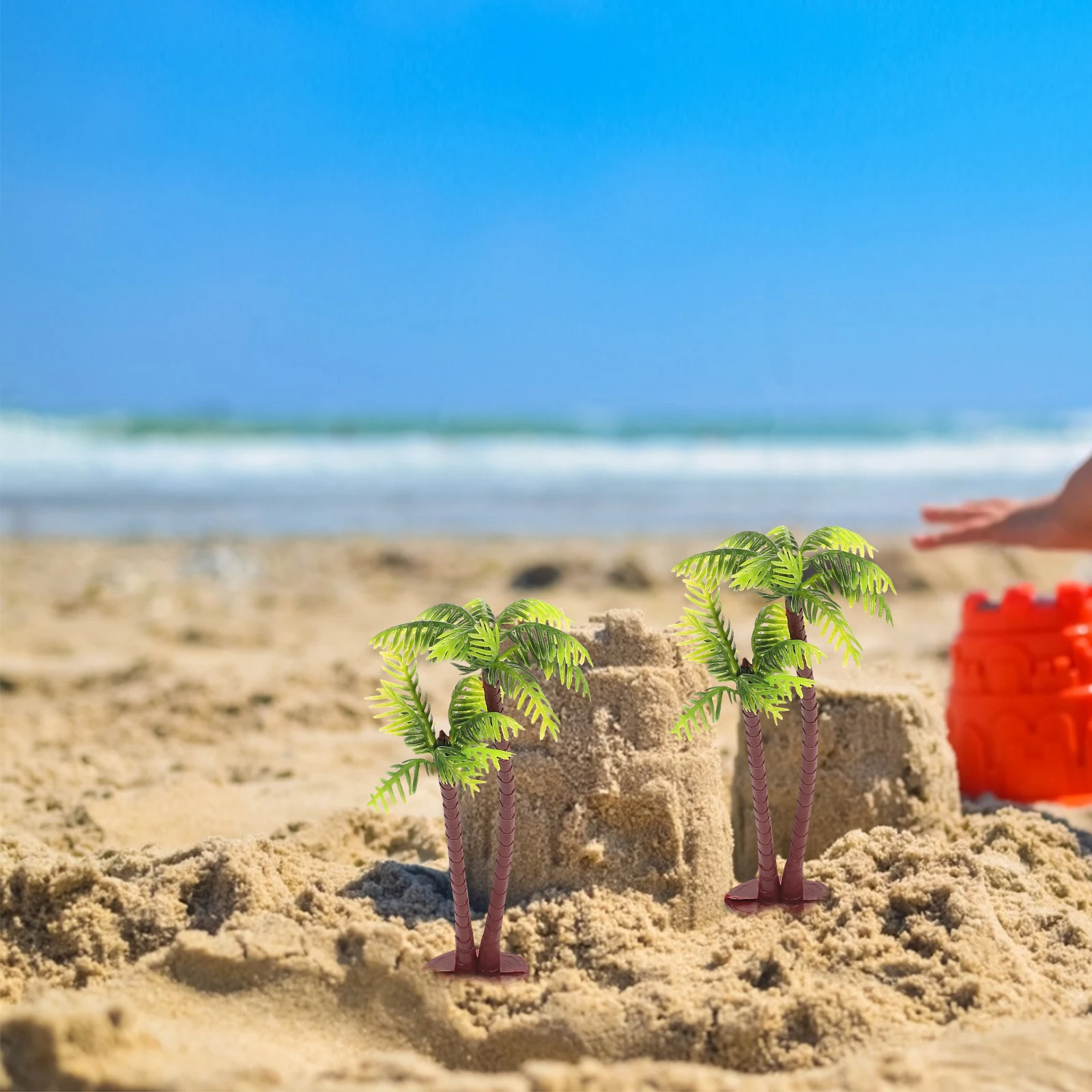 

5pcs Plastic Mini Palm Tree For Diy Terrarium Fairy Garden Decor Miniature Landscape Scenery Architecture Bonsai Palms Micro