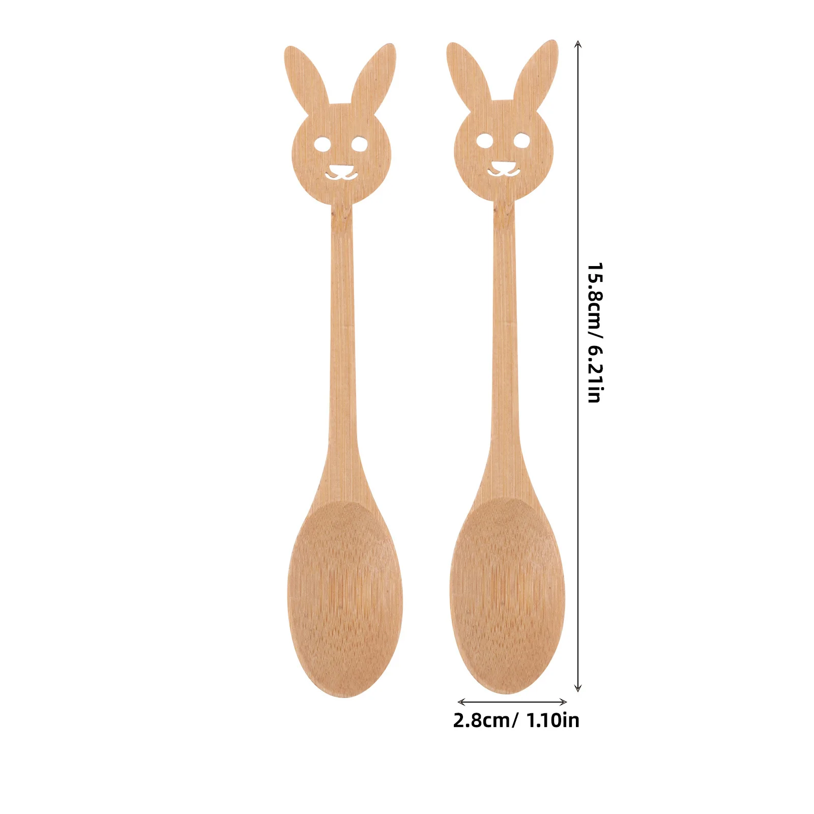 6 قطع من ملاعق الخيزران ذات لمسة نهائية ناعمة لشوربة قهوة الآيس كريم، سهلة التنظيف، اختيار صحي، ملاعق من الخيزران الصغيرة