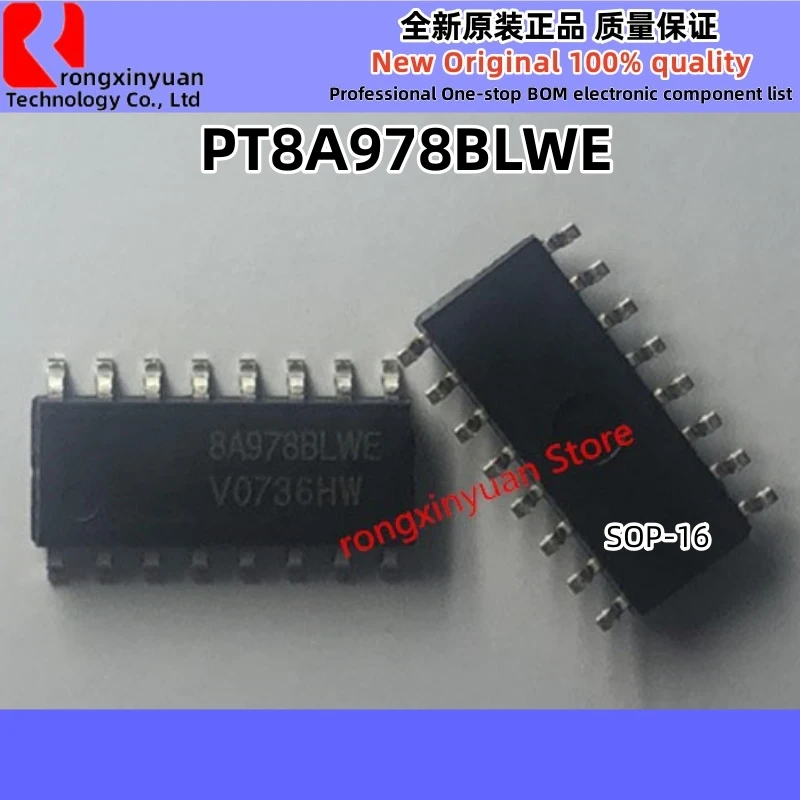 Novo 100% de Qualidade PT8A978BLWE, 8A978, PC74HCT190T, PC74HCT, 190T, N74F138D, 74HCT42D, 74HCT42, SOP-16, 5Pcs