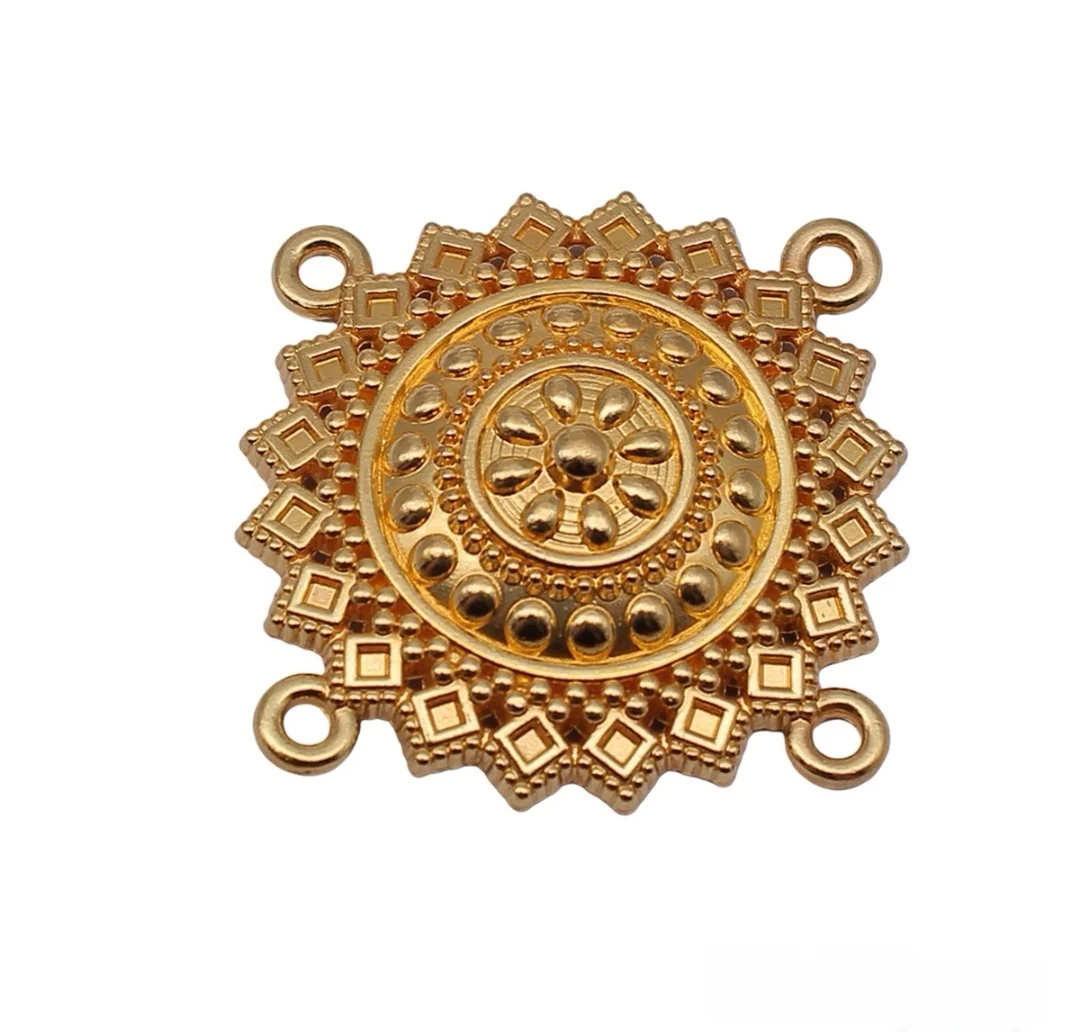 

8pcs 32x32mm Zinc alloy metal tibetan silver,antiqued gold plated connector T1154 for jewelry making