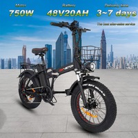 DRVETION AT20 Electric Bicycle 750W Motor 48V40AH Dual Battery Foldable Ebike 20*4.0 Fat Tire All-terrain Off-road Electric bike