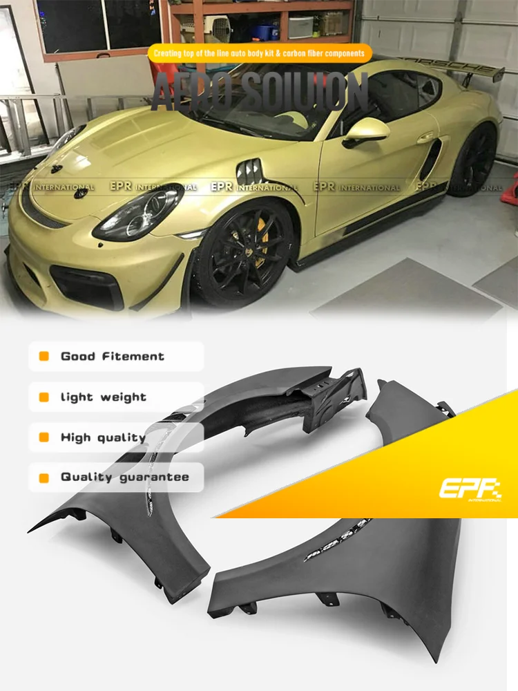 For Porsche 981 Cayman RS Type Front Vented Fender [981 Cayman RS Fender, Porsche RS Type Fender]