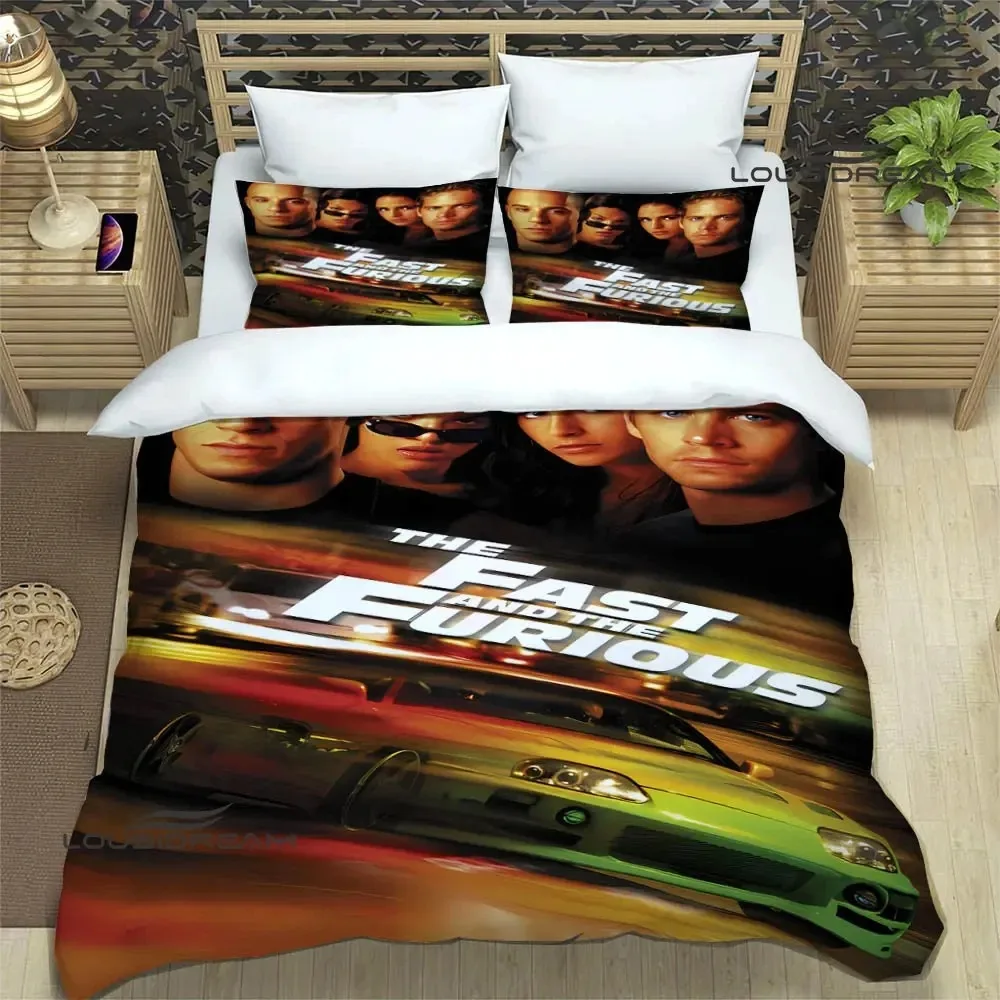 Fast & Furious printed Bedding Sets exquisite bed supplies set duvet cover bed comforter set bedding set luxury birthday gift