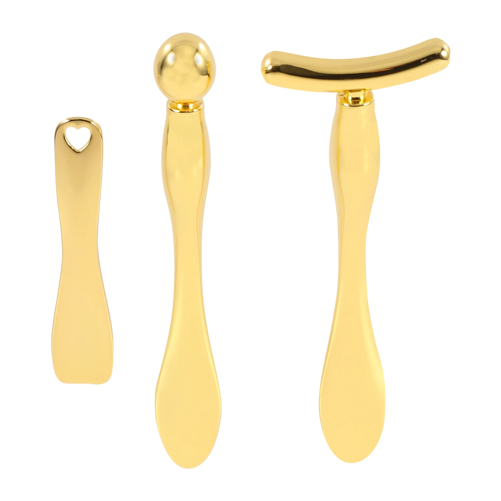 

3 Pcs Cream Spoon Zinc Alloy Beauty Tool Eye Massager Portable Makeup Accessory Face Skincare Set Eye Anti Fatigue