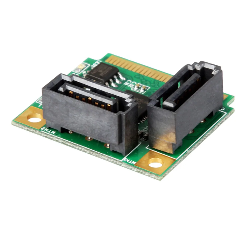 

ABVS Mini PCI Express 2 Внутренняя карта контроллера SATA III (6 Гбит/с RAID ASM1061R 2 порта SATA 3.0 6 Гбит/с Карта расширения SSD