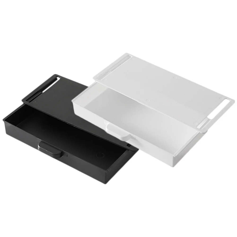 2 قطعة صندوق تخزين تحت المكتب متعدد الوظائف مكتب منظم سطح المكتب درج مخفي تخزين سعة كبيرة تحت درج المكتب #5