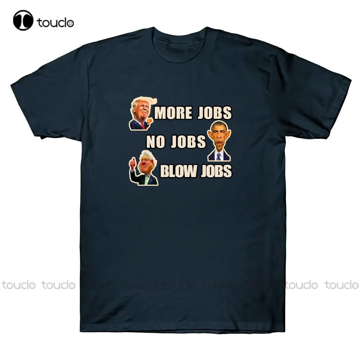 No Jobs More Jobs Blow-Jobs Funny Presidents Men'S Black T-Shirt Short Sleeve Shirts For Women Fashion Tshirt Summer Streetwear