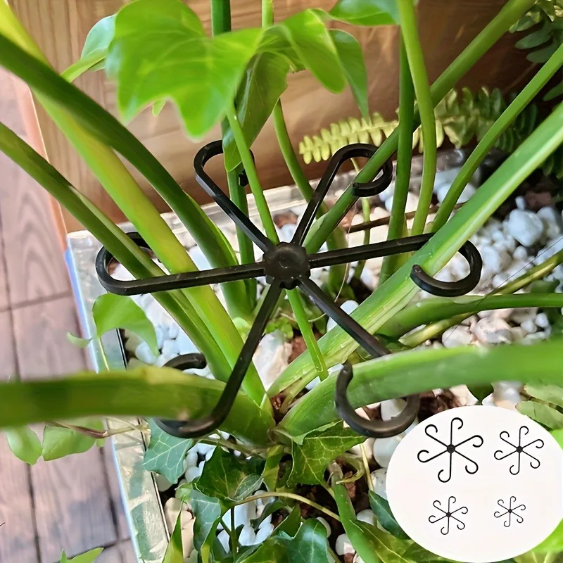 4er-Pack Pflanzenstützstäbe - Verstellbarer Anti-Kipp-Blumenständer für Hydrokultur-/Gartenpflanzen, Grüner Faltbarer Fixierer – Detail 8