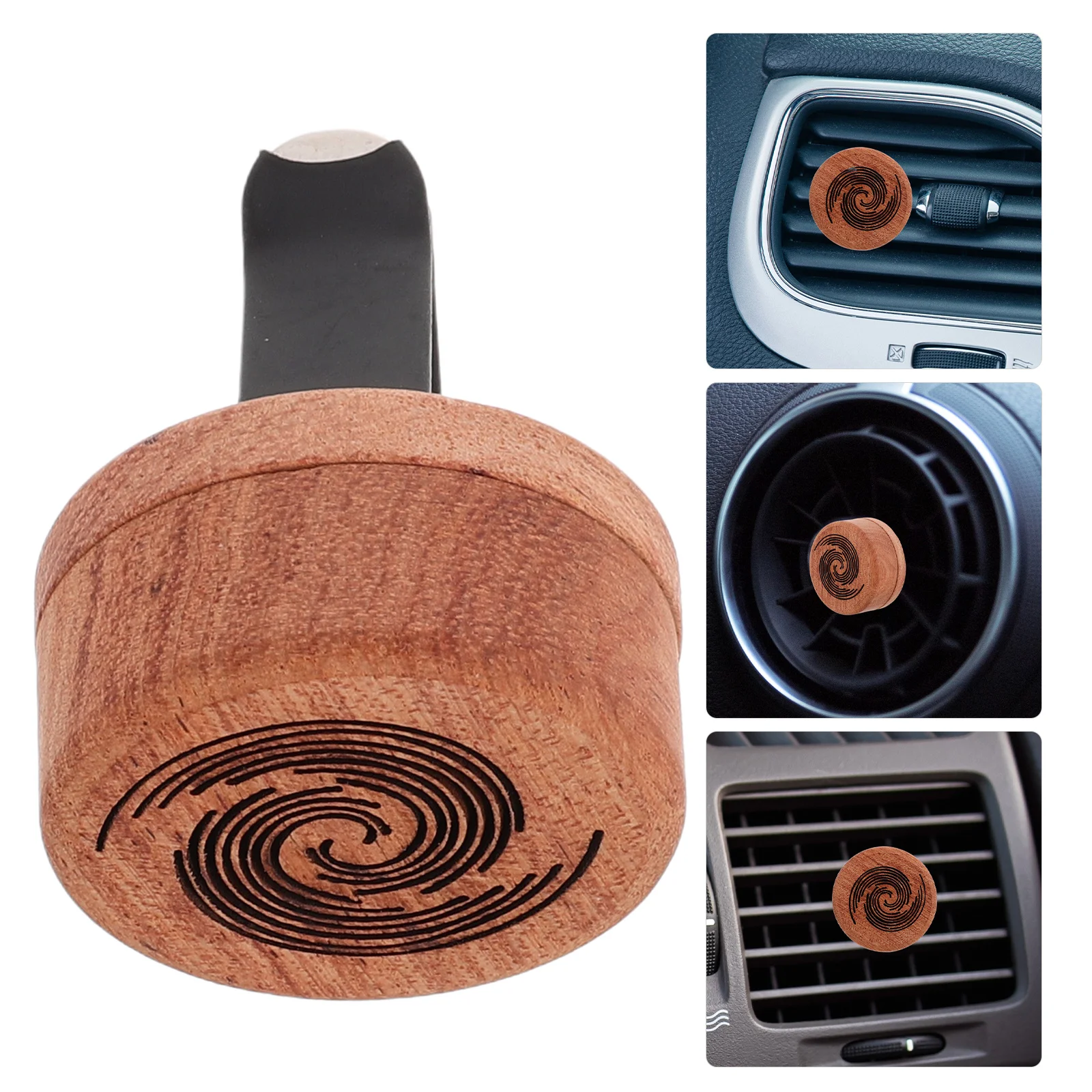 

Car Fragrance Diffuser Wood Car Air Freshener Clip for Essential Oils Longlasting Aroma Vent Purifier Travel Home Use