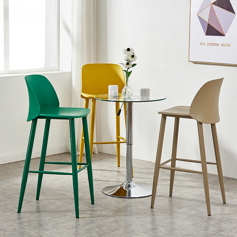 Modern simple bar chair, front desk chair, bar stool, Nordic creative bar stool