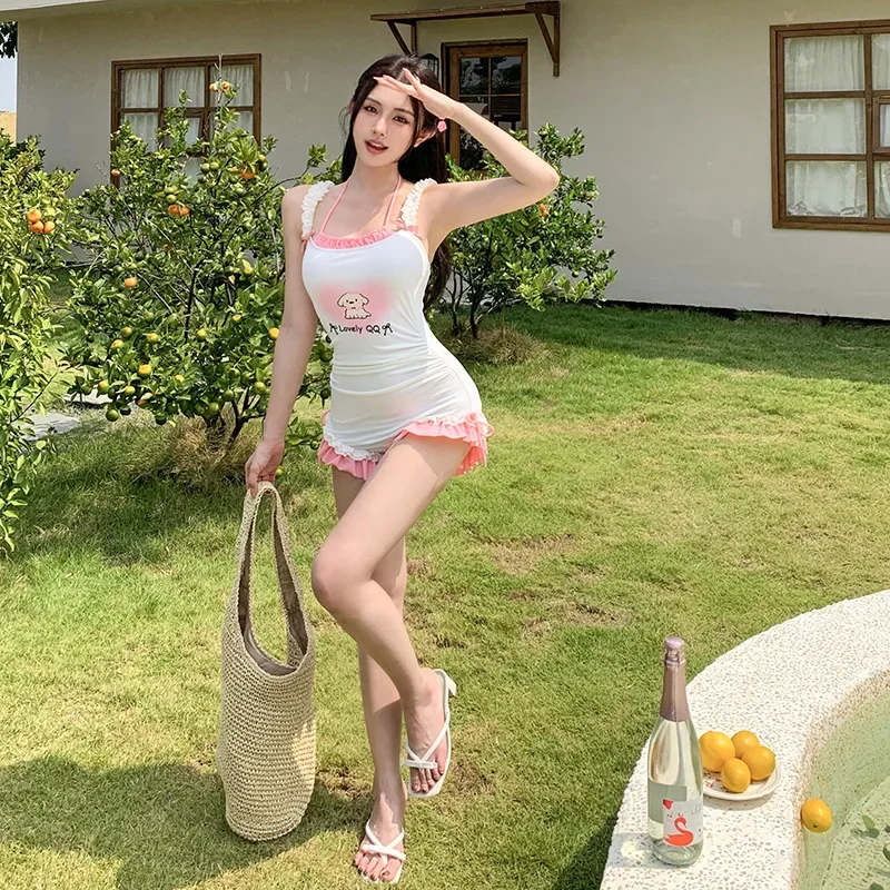 

Adorable Large Size One-Piece Bikini Swimwear for Girls Thermal Spring Swimming Suit Women's plus Size Thermal Spa Swimsuit