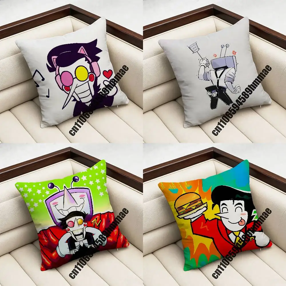 

Game D-Deltarune Spamton Throw Pillow Case Sham For 45x45cm 35x35cm Square Home Pillowcase Cushion Cover