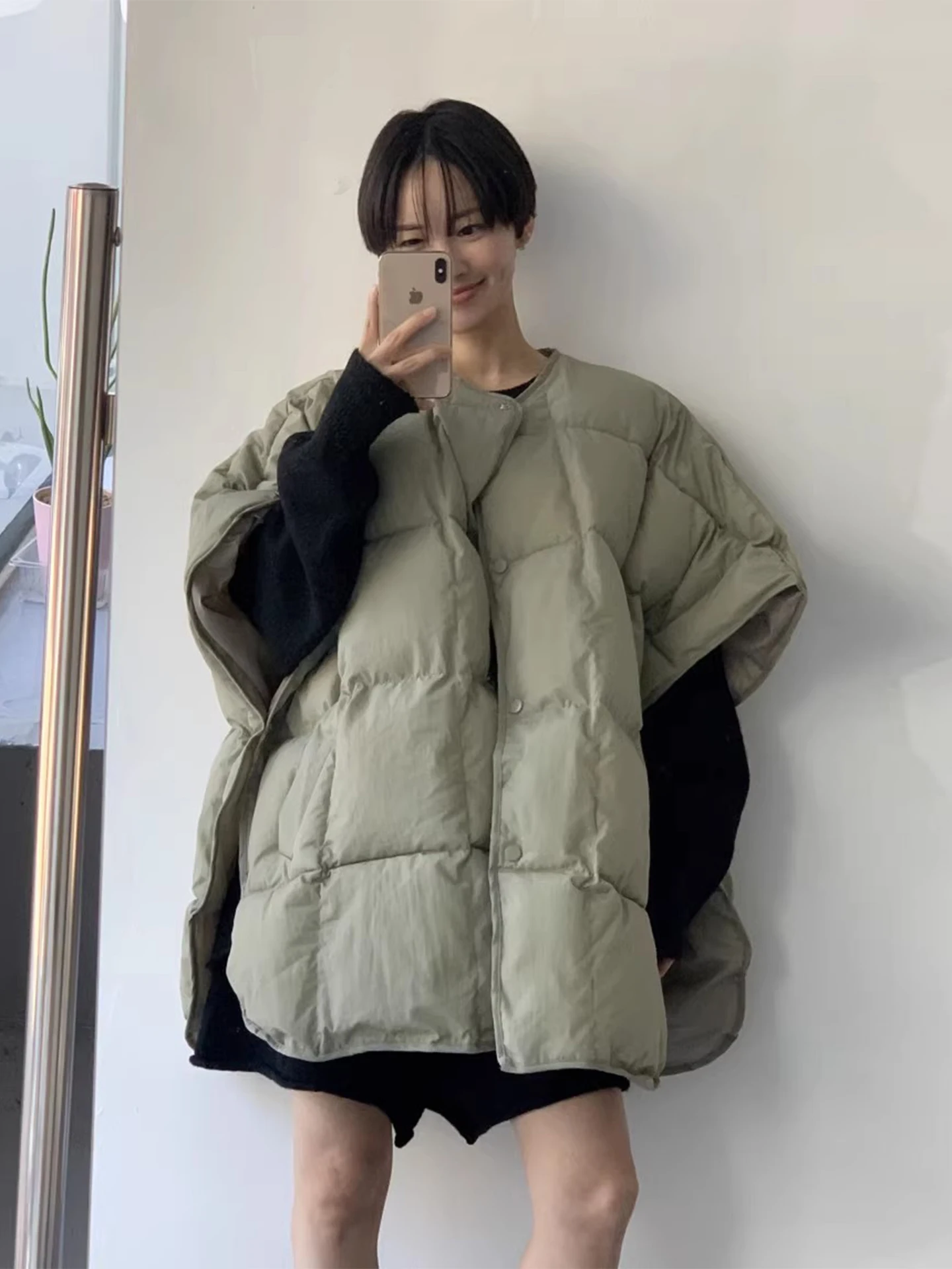 

Casual Loose Svel Vest Jaet Women's Side Slit Bread Clothes Vintage Winter New Sle Comfortable Cotton Outerwear