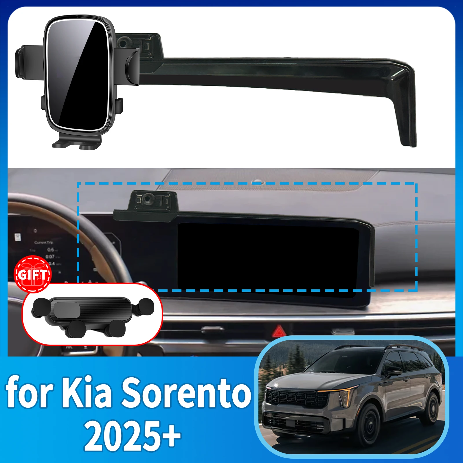 

fit for Kia Sorento 2025 2026 2027 Phone Holder, Dashboard Screen Mount Bracket Easy Installation​​ Car accessoires
