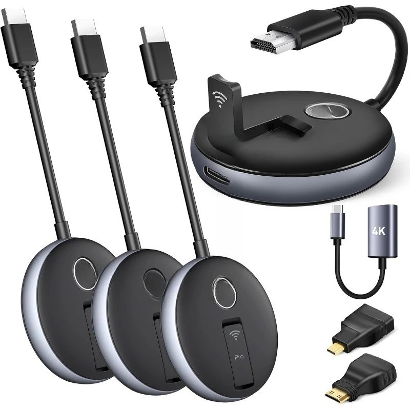 

Wireless G9R PRO- One Transmitter and Three Receivers,165FT/50M Multi-TV Extender Kit, Heat-Control Tech, Plug and Play, 5.