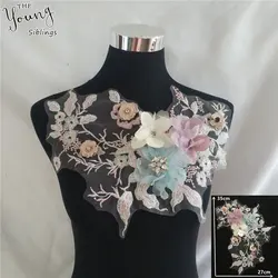Polyester adhesive flower single flower to flower mesh sewing DIY decoration for women's clothing accessories clothing neckline