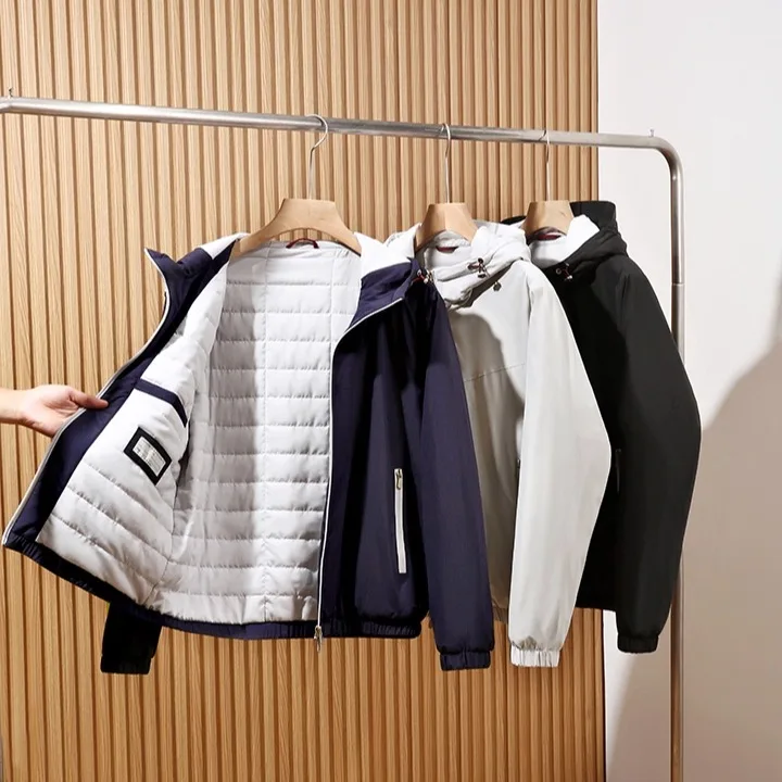 

Современная роскошная мужская хлопковая куртка со шляпой, шелковая шерстяная наполнитель, теплая ветрозащитная осенне-зимняя мода Ci Sle Long Sve с капюшоном