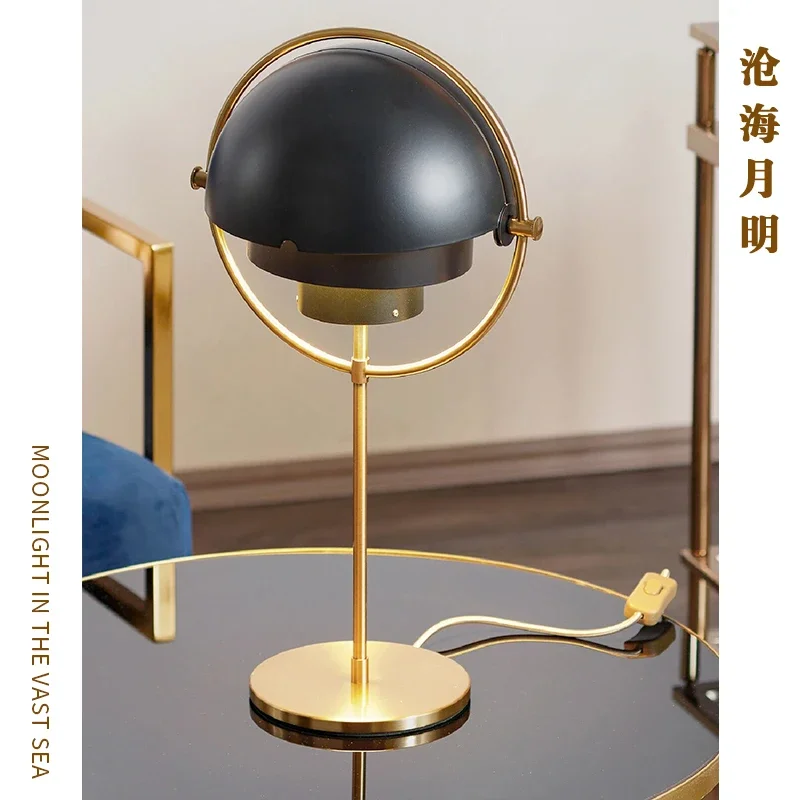Modern Designer Rotating Ball Lamp for Living Room & Bedroom | Retro Simple Bedside Light