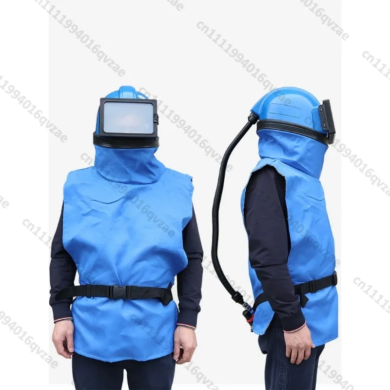 

Air-conditioned Oxygen Sandblasting Helmet One-piece Split Sandblasting Protective Clothing Thermostat