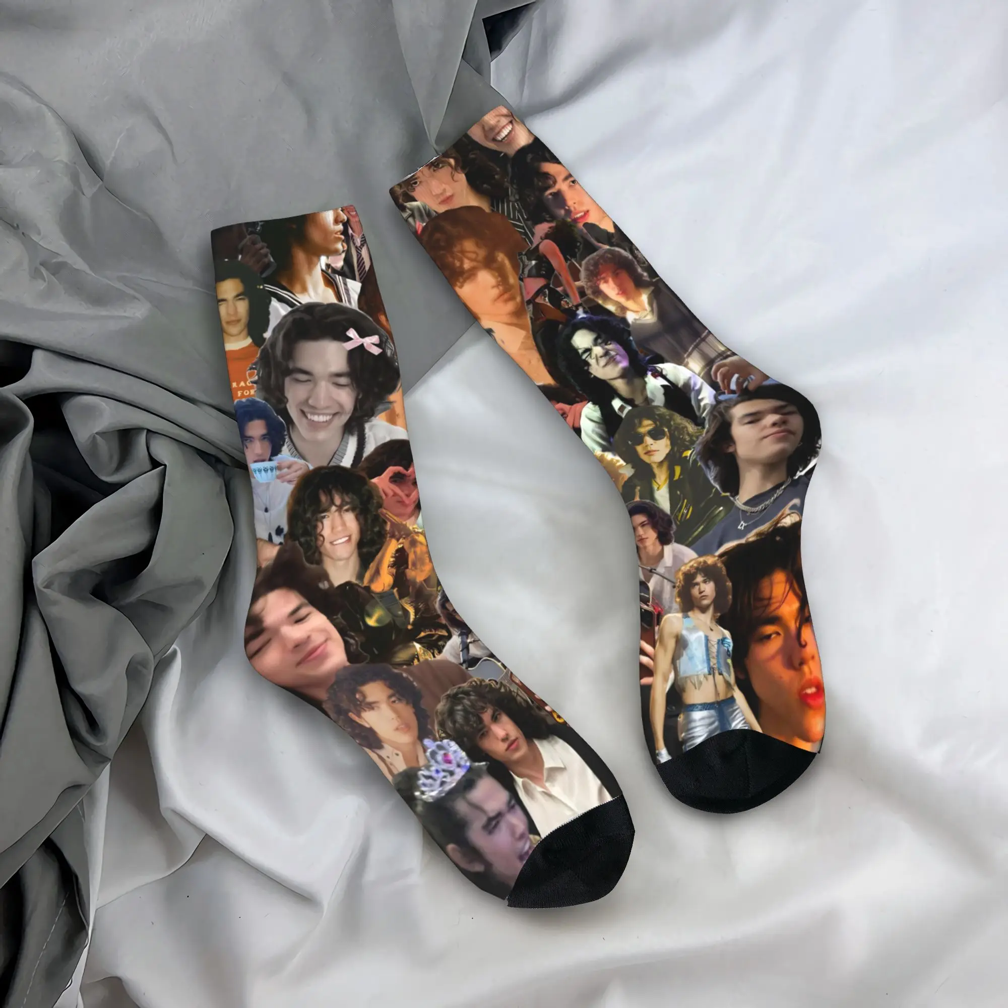 

Серые носки с коллажем Conan, противоскользящие чулки, мужские мягкие дышащие носки для бега, весенние носки с рисунком в стиле ретро