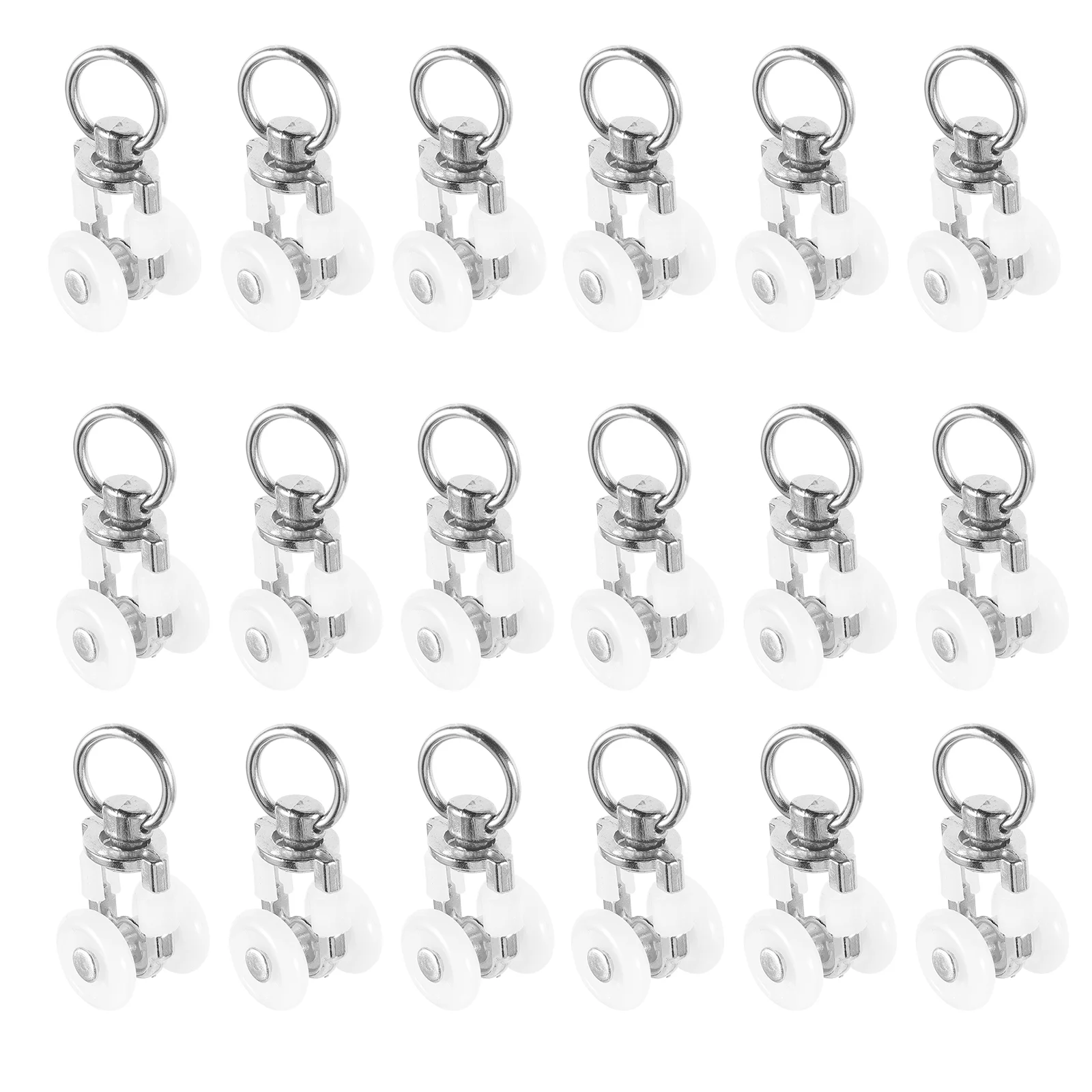 20 Pcs Hook up Curtain Track Pulley Motorized Roller Blinds Drapery Carrier Slides Plastic Silent Wheel Runner