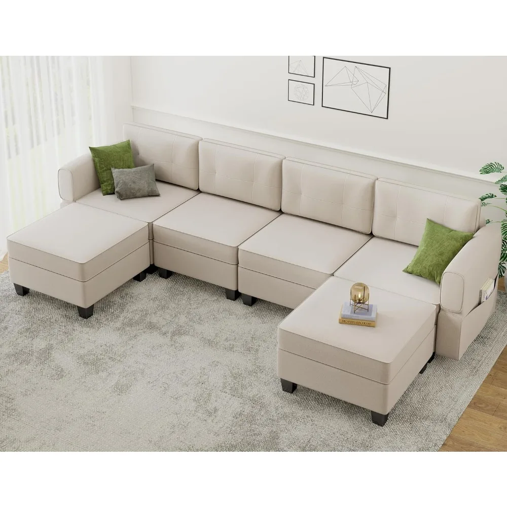 

Modular Sectional Sofa,Convertible U Shaped Sofa Couch with Storage,Modern Sleeper Sectional Sofa Couch,6 Seat Sectional Couches