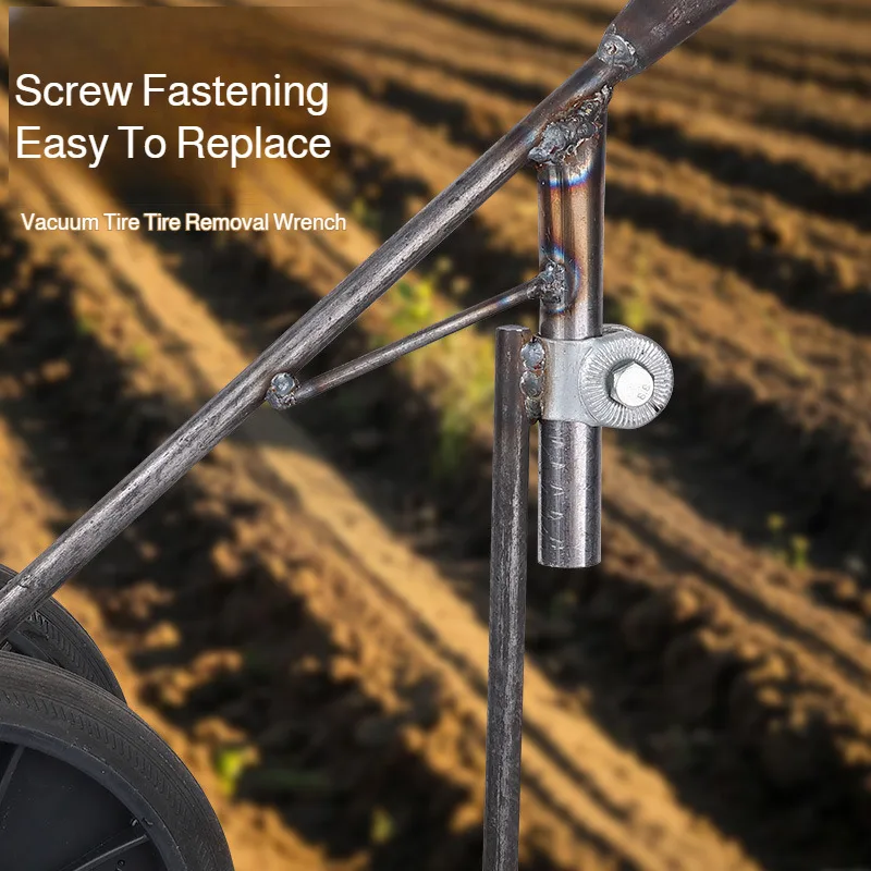 Dual-Wheel Weeder Tiller Agricultural Hand-pulled 3-in-1 Wheel Hoe Cultivator Weeding, Soil Turning, Ditching in One Machine