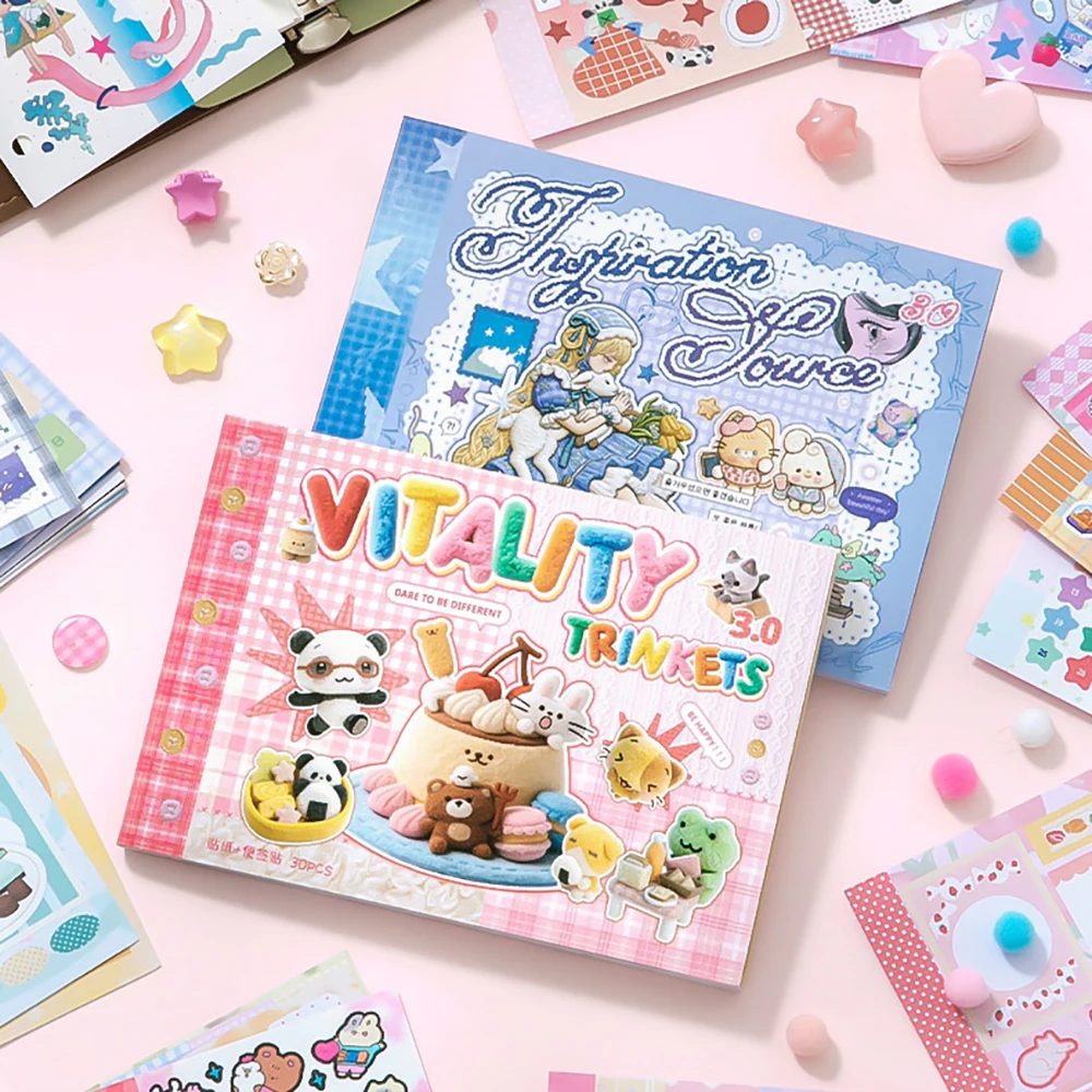 M5 Sticker Material Pack Korean Ins Style High Beauty DIY Handmade Book Stickers Decorative Handmade Book