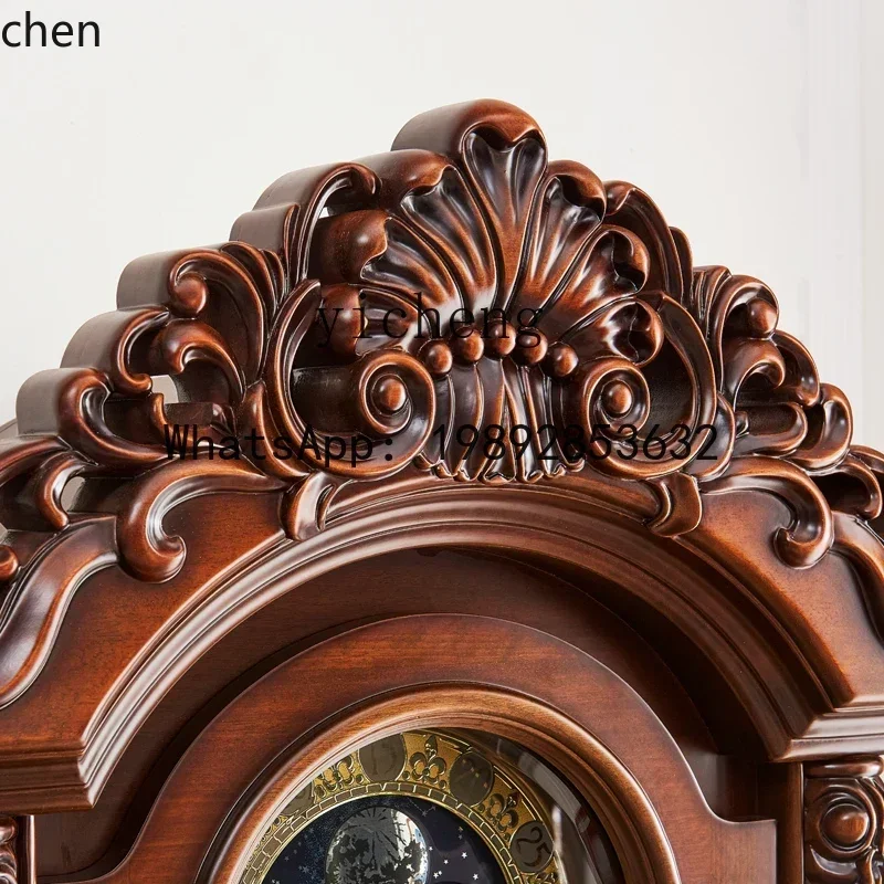 YFY  mechanical floor clock living room Chinese retro clock villa home decoration accessories