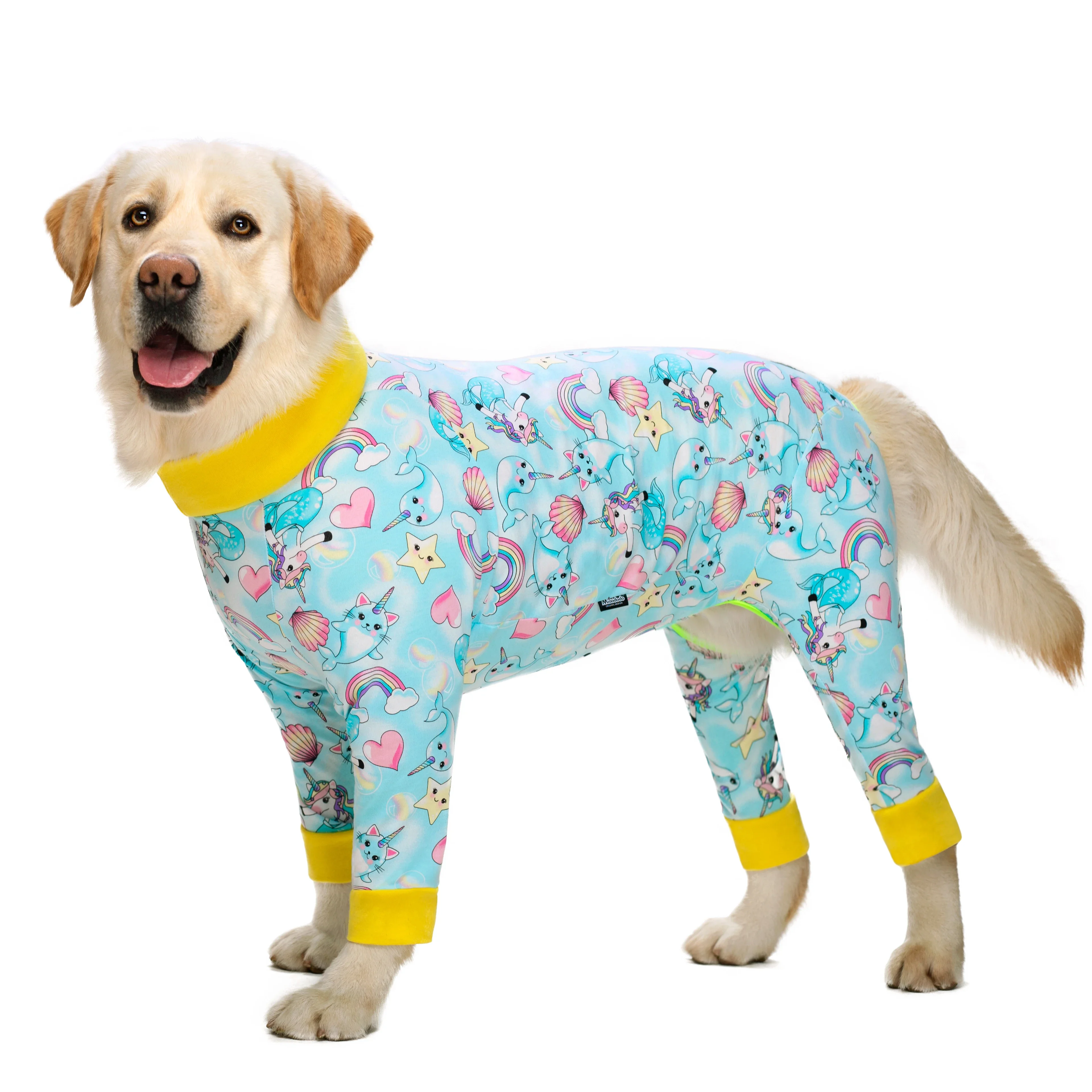 Medium Large Dogs Pajamas For Pet Dogs Clothes Jumpsuit For Dog  costume Coat For Dogs Cartoon printed Clothing Shirt ropa perro