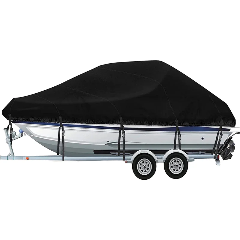 

Custom FK 600D 20-24ft Universal V-Hull Ski Marine Trailerable Boat Cover Polyester New Condition Waterproof Dust Protection