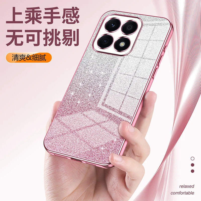 Luxury Electroplated Glitter Case For Honor X8B Back Cover Anti-fall Lens Full Cover For Huawei Honor X8B Bumper Funda