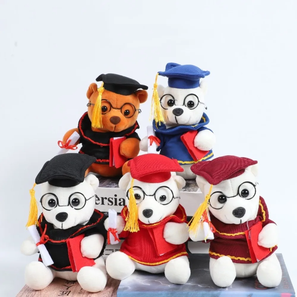 Doux 18/23 cm docteur ours jouet lunettes ours dessin animé beau ours jouet maternelle cadeau
