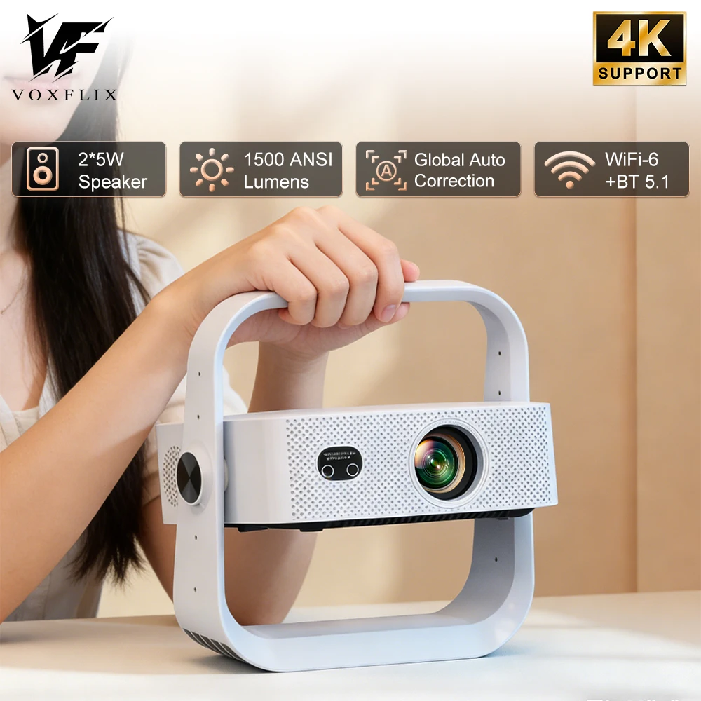 Проектор Touyinger VOXFLIX X9 Pro Plus, 12000 люмен, автофокус, Full HD 1080P, высокая яркость, портативный, Android 12