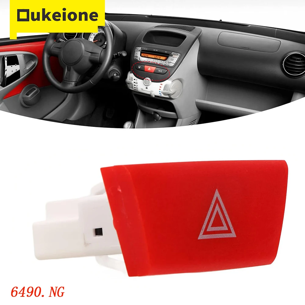 6490.NG 6490 NG 6490NG for Toyota Aygo Mk1 for Citroen C1 Peugeot 107 Car Warning Hazard Light Emergency Button Switch Parts