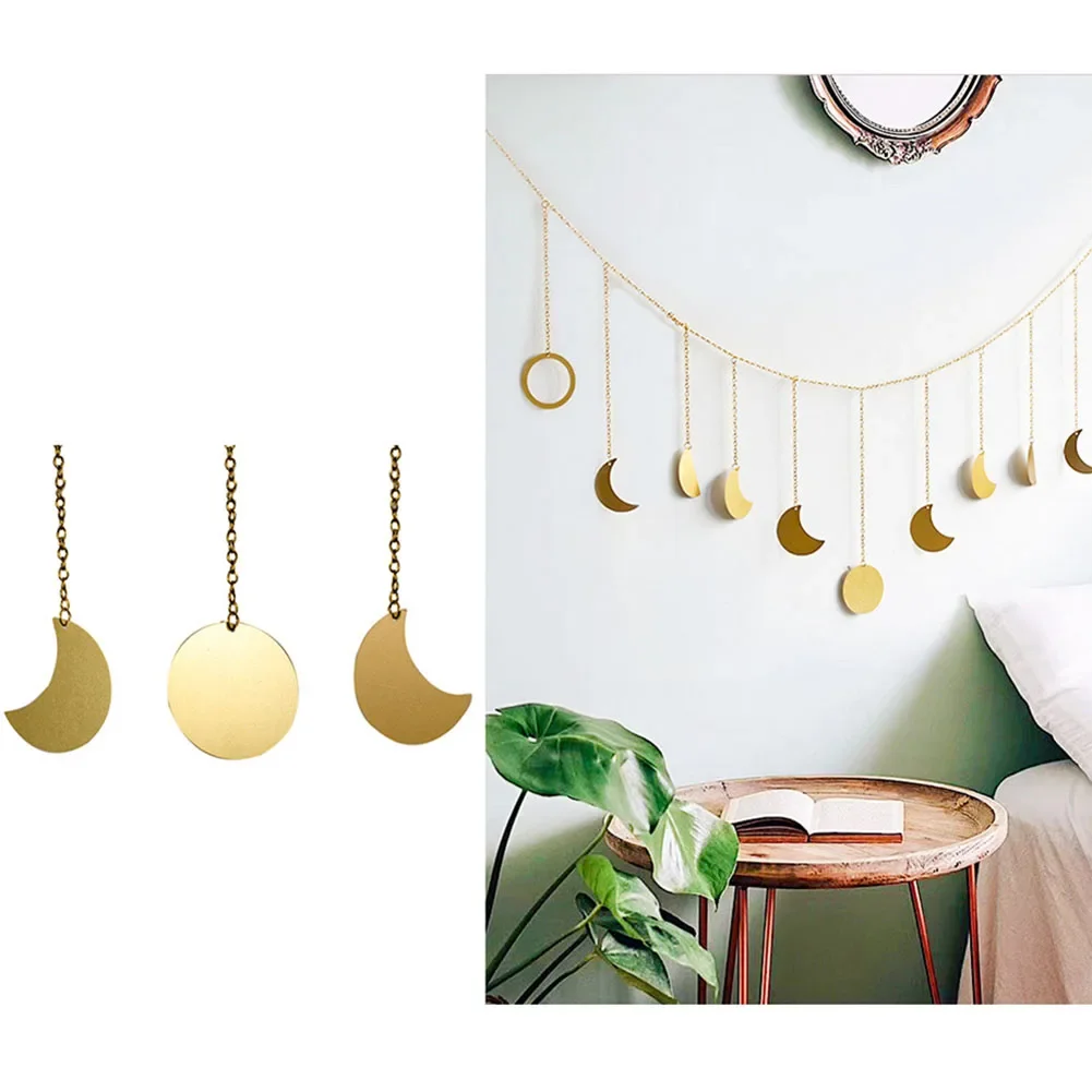 Afflatus By Moon Phase Home Decor Boho Aesthetic Garland Astrology Wall Art Medium Total Length Comfort And Tranquility