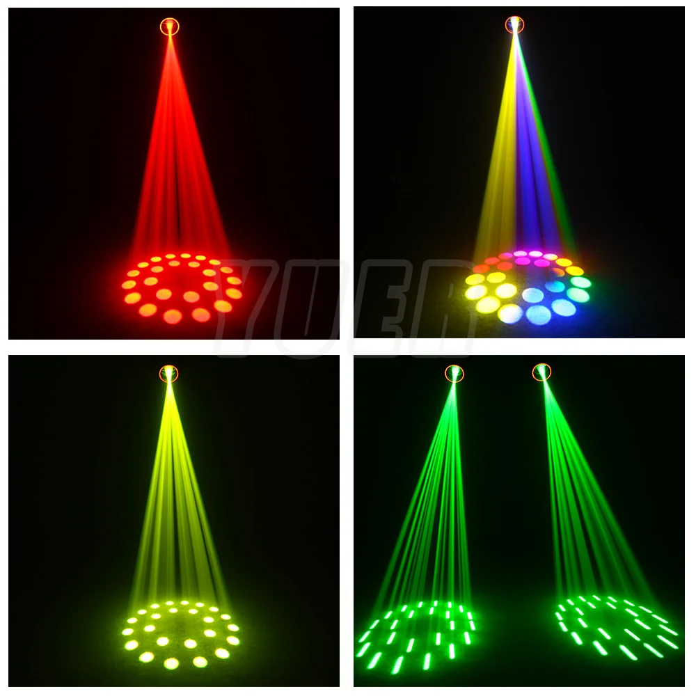 2 teile/los führten 200w RGB Beam Spot Moving Head Regenbogen effekt Wash Strobe Hochzeits feier Bühnen beleuchtung mit Neon DJ Disco DMX Lampe